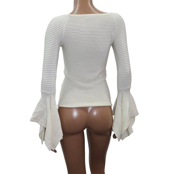Marciano Binx Bell Sleeve Ivory Sweater XS - Picture 5 of 7